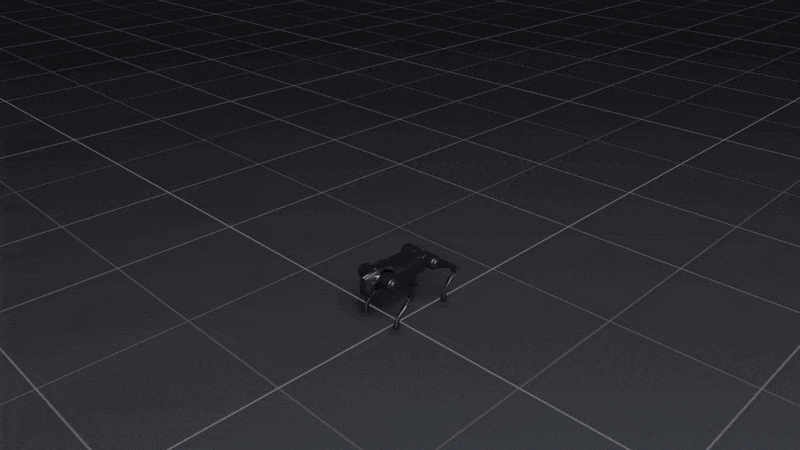 The PPO gait policy tracking velocity commands on the Go2
